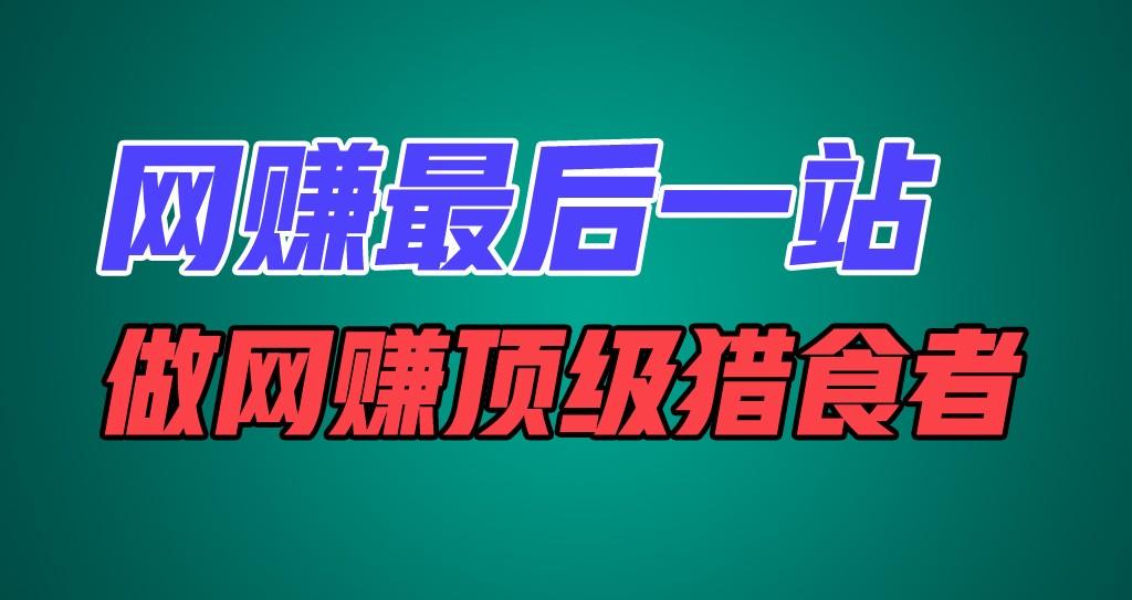网赚最后一站，卖项目，做网赚顶级猎食者-灼光资源宝库