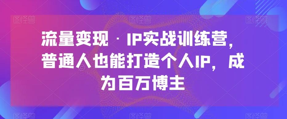 流量变现·IP实战训练营，普通人也能打造个人IP，成为百万博主-灼光资源宝库