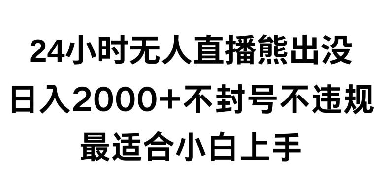 快手24小时无人直播熊出没，不封直播间，不违规，日入2000+，最适合小白上手，保姆式教学【揭秘】-灼光资源宝库