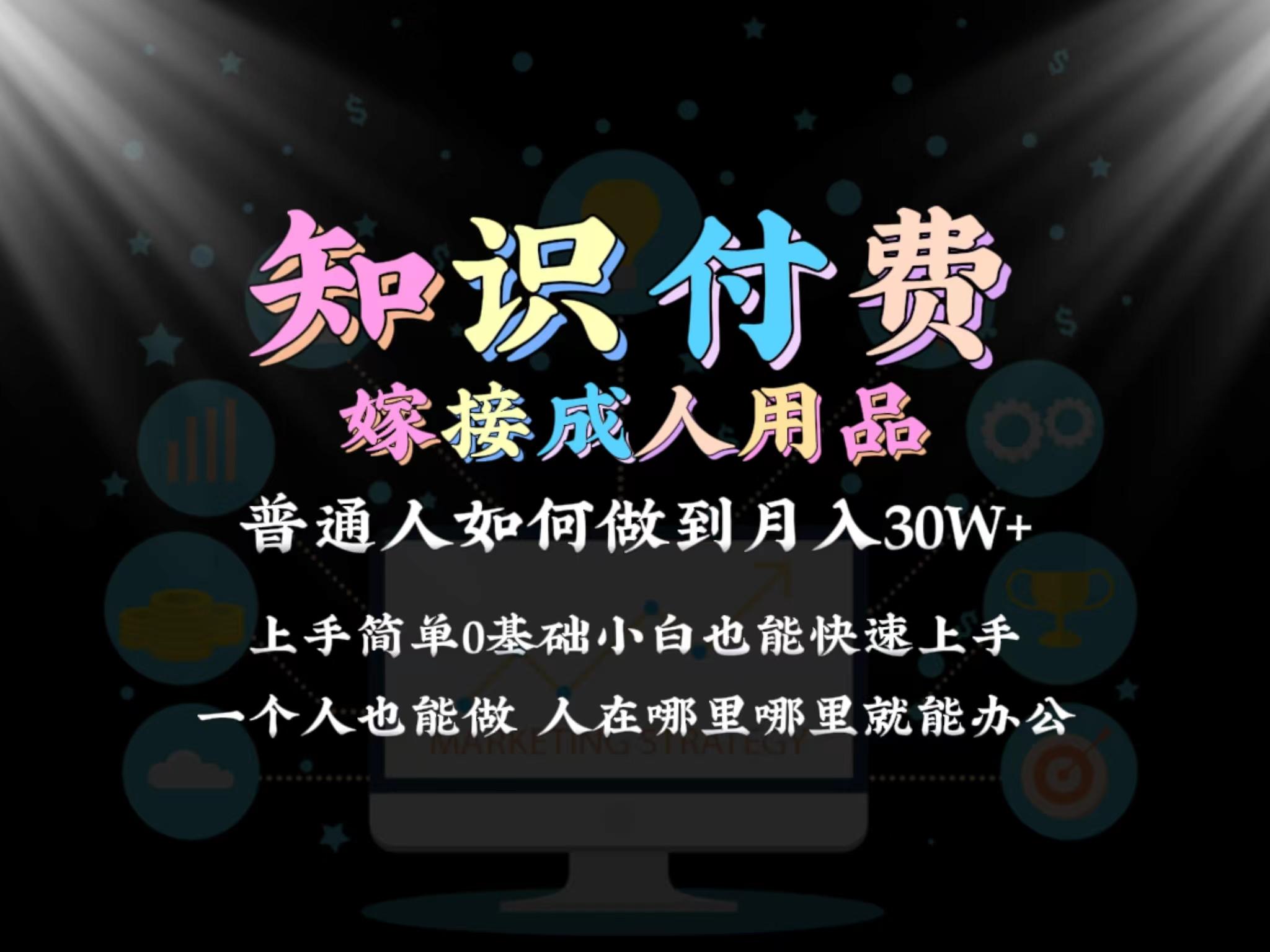 2024普通人做知识付费结合成人用品如何实现单月变现30w 保姆教学1.0-灼光资源宝库