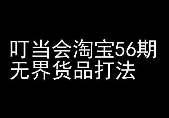 叮当会淘宝56期：无界货品打法-淘宝开店教程-灼光资源宝库