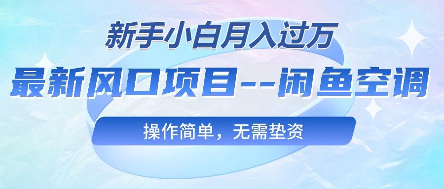 最新风口项目---闲鱼空调，新手小白月入过万，操作简单，无需垫资-资源宝库