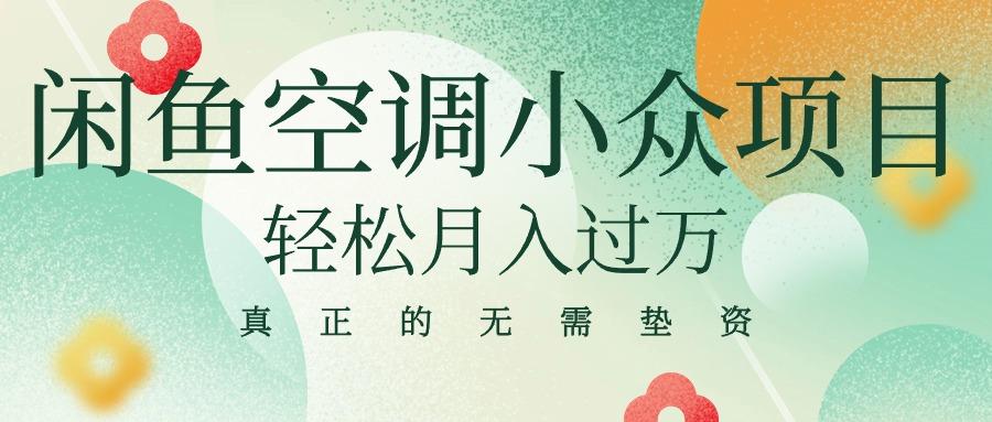 闲鱼卖空调小众项目 轻松月入过万 真正的无需垫资金-灼光资源宝库