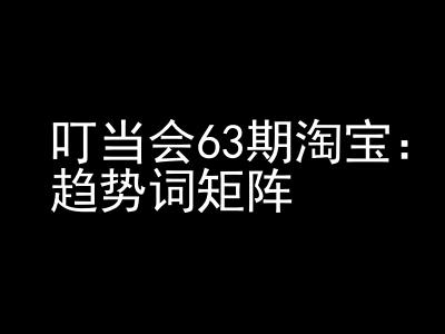 《淘宝天猫打爆班》原创高阶技术第63期，趋势词矩阵技术和玩法-灼光资源宝库