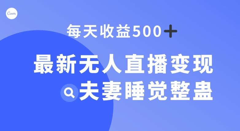 最新无人直播变现，夫妻睡觉整蛊，每天躺赚500+【揭秘】-灼光资源宝库