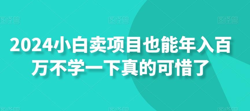 2024小白卖项目也能年入百万不学一下真的可惜了-蘑菇资源宝库