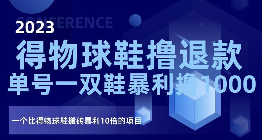 2023得物球鞋撸退款,单号一双鞋暴利撸1000,一个比得物球鞋搬砖暴利10倍的项目【揭秘】
