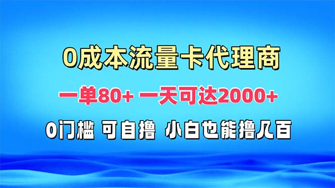 免费流量卡代理一单80+ 一天可达2000+-灼光资源宝库
