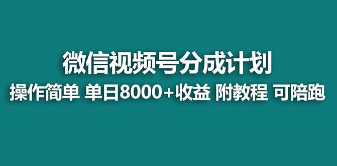 【蓝海项目】视频号分成计划最新玩法，单天收益8000+，附玩法教程，24年…-灼光资源宝库