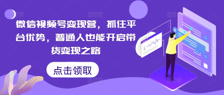 微信视频号变现营，抓住平台优势，普通人也能开启带货变现之路-灼光资源宝库