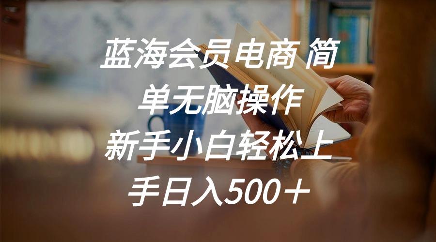 蓝海会员电商 简单无脑操作 新手小白轻松上手日入500＋-蘑菇资源宝库