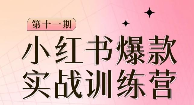 小红书博主爆款训练营第11期，手把手教你从0-1做小红书，从定位到起号到变现-灼光资源宝库