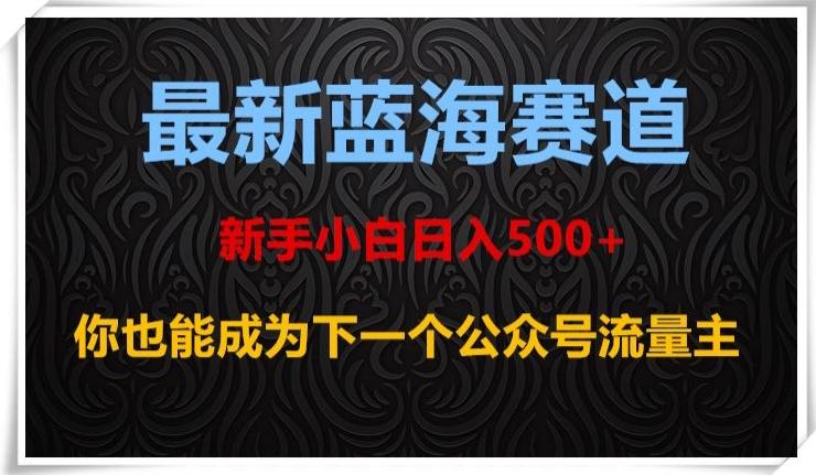 最新蓝海赛道,新手小白日入500+,你也能成为下一个公众号流量主【揭秘】
