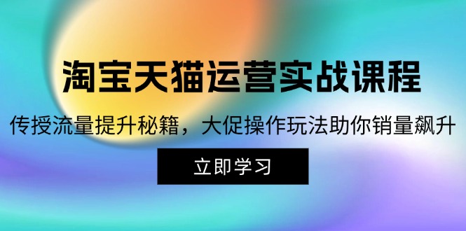 淘宝&天猫运营实战课程，传授流量提升秘籍，大促操作玩法助你销量飙升-灼光资源宝库