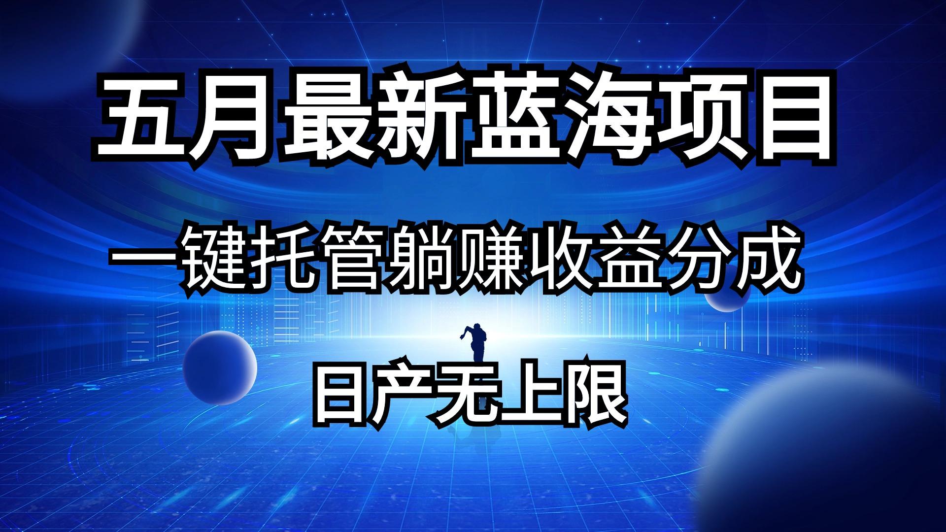 五月刚出最新蓝海项目一键托管 躺赚收益分成 日产无上限-灼光资源宝库