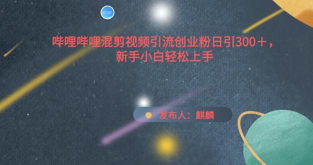 哔哩哔哩混剪视频引流创业粉日引300+，新手小白轻松上手【揭秘】-灼光资源宝库