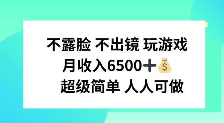 不露脸 不出境 玩游戏，月入6500 超级简单 人人可做【揭秘】-灼光资源宝库