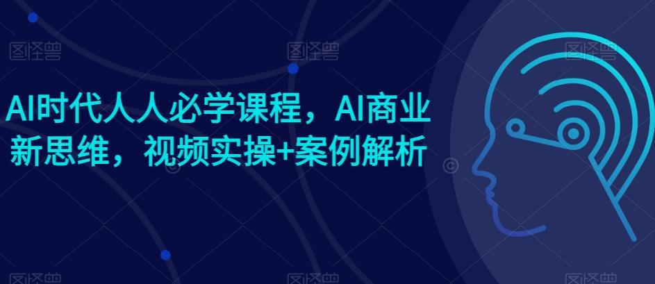AI时代人人必学课程，AI商业新思维，视频实操+案例解析【赠AI商业爆款案例】-灼光资源宝库