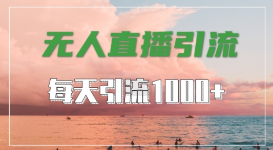 抖音快手视频号全平台通用，无人直播引流法，超暴力引流1000+高质量精准创业粉【揭秘】-灼光资源宝库