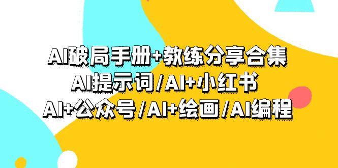 (9351期)AI破局手册+教练分享合集：AI提示词/AI+小红书 /AI+公众号/AI+绘画/AI编程-灼光资源宝库