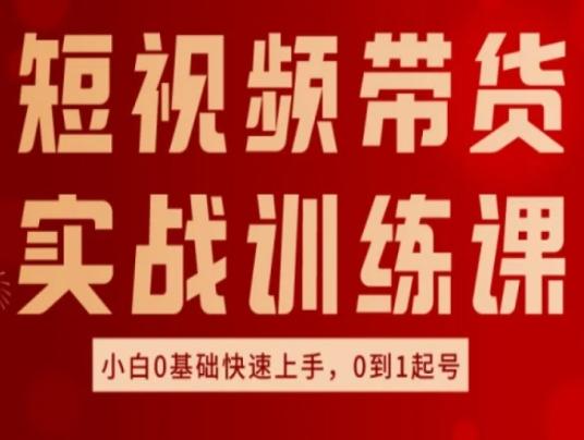 短视频带货实战训练课，好物分享实操，小白0基础快速上手，0到1起号-灼光资源宝库