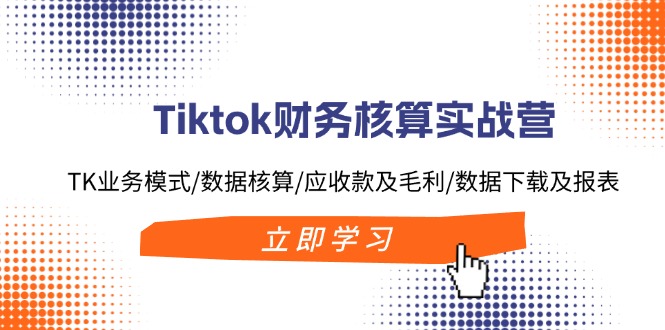 Tiktok财务核算实战营：TK业务模式/数据核算/应收款及毛利/数据下载及报表-灼光资源宝库