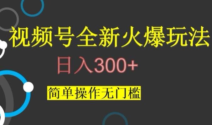 视频号最新爆火玩法，日入300+，简单操作无门槛【揭秘】-灼光资源宝库