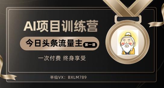 AI项目系列训练营（公众号流量主与今日头条篇）【揭秘】-灼光资源宝库