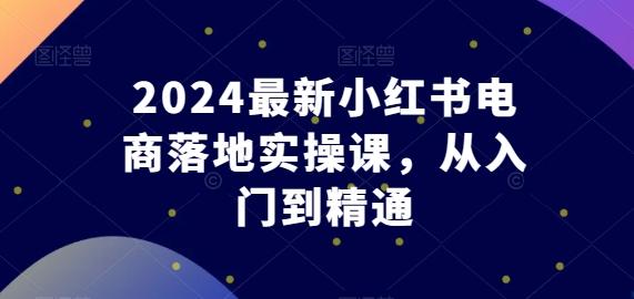 2024最新小红书电商落地实操课，从入门到精通-灼光资源宝库