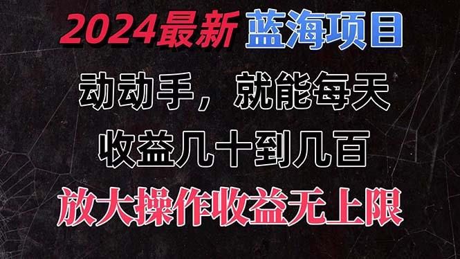 有手就行的2024全新蓝海项目，每天1小时收益几十到几百，可放大操作收…-灼光资源宝库