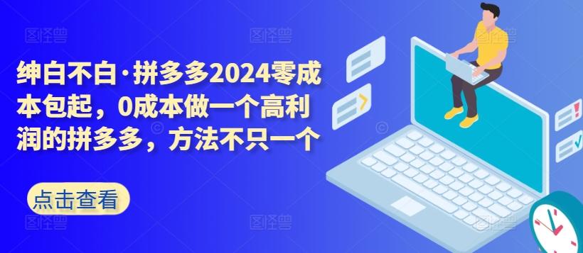 拼多多2024零成本包起，0成本做一个高利润的拼多多，方法不只一个-灼光资源宝库