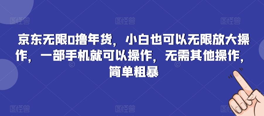 京东无限0撸年货，小白也可以无限放大操作，一部手机就可以操作，无需其他操作，简单粗暴-灼光资源宝库