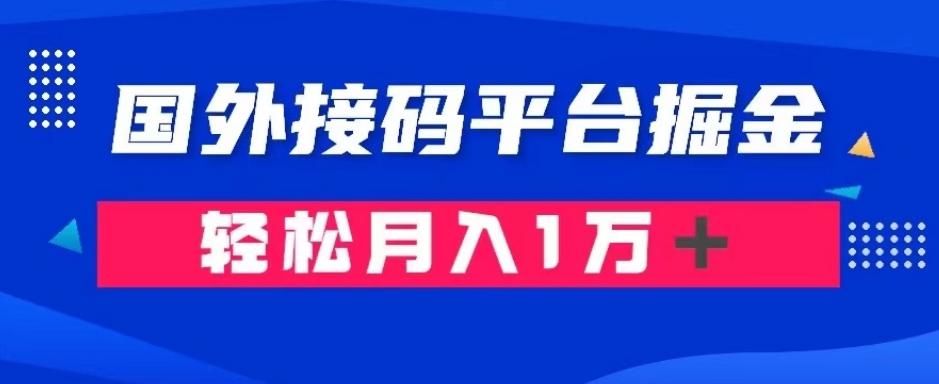 通过国外接码平台掘金：成本1.3，利润10＋，轻松月入1万＋【揭秘】-灼光资源宝库