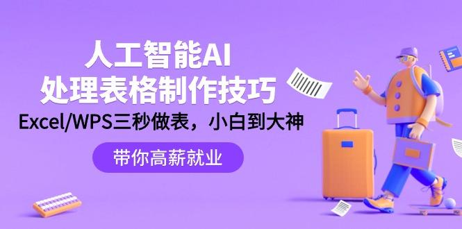 (9459期)人工智能-AI处理表格制作技巧：Excel/WPS三秒做表，大神到小白-灼光资源宝库