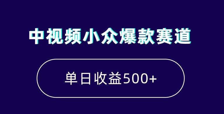 中视频小众爆款赛道，7天涨粉5万+，小白也能无脑操作，轻松月入上万【揭秘】-灼光资源宝库