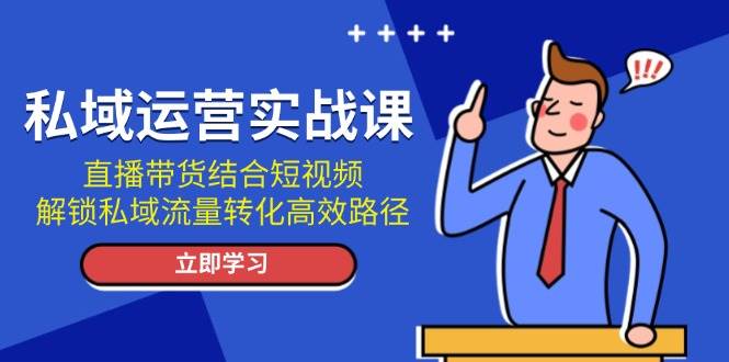 私域运营实战课：直播带货结合短视频，解锁私域流量转化高效路径-灼光资源宝库