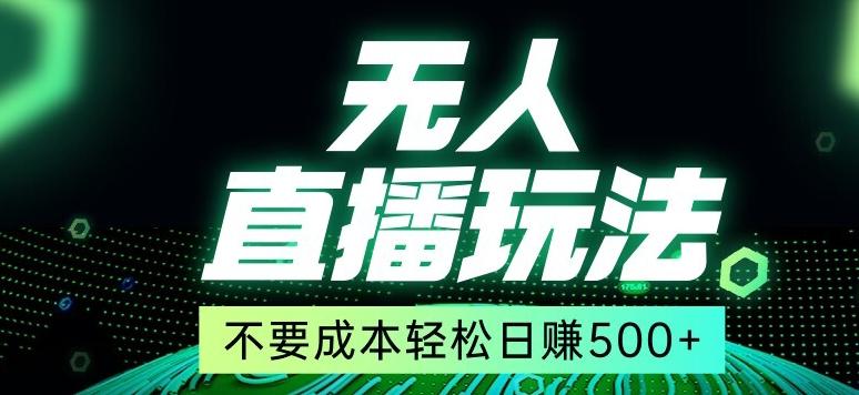 全网首发24年最新无人直播玩法，不需要成本，无需人力，一台电脑24小时为你工作-灼光资源宝库
