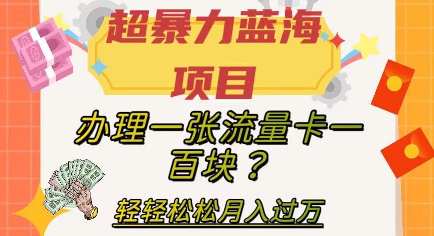 超暴力蓝海项目，办理一张流量卡一百块？轻轻松松月入过万，保姆级教程【揭秘】-灼光资源宝库