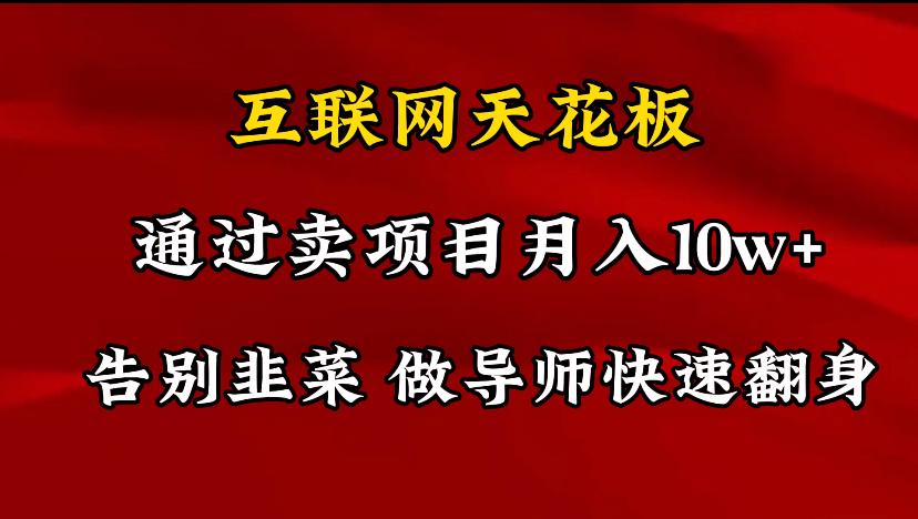 导师训练营互联网的天花板，让你告别韭菜，通过卖项目月入10w+，一定要…-灼光资源宝库