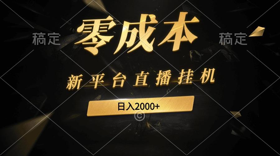 (9841期)新平台直播挂机最新玩法，0成本，不违规，日入2000+-灼光资源宝库