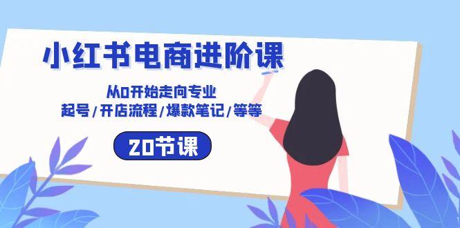 小红书电商进阶课：从0开始走向专业 起号/开店流程/爆款笔记/等等(20节-灼光资源宝库