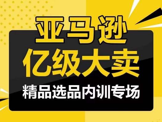 亚马逊亿级大卖-精品选品内训专场，亿级卖家分享选品成功之道-灼光资源宝库