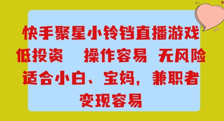 快手小铃铛游戏项目，低投入零风险，操作简单变现快-灼光资源宝库
