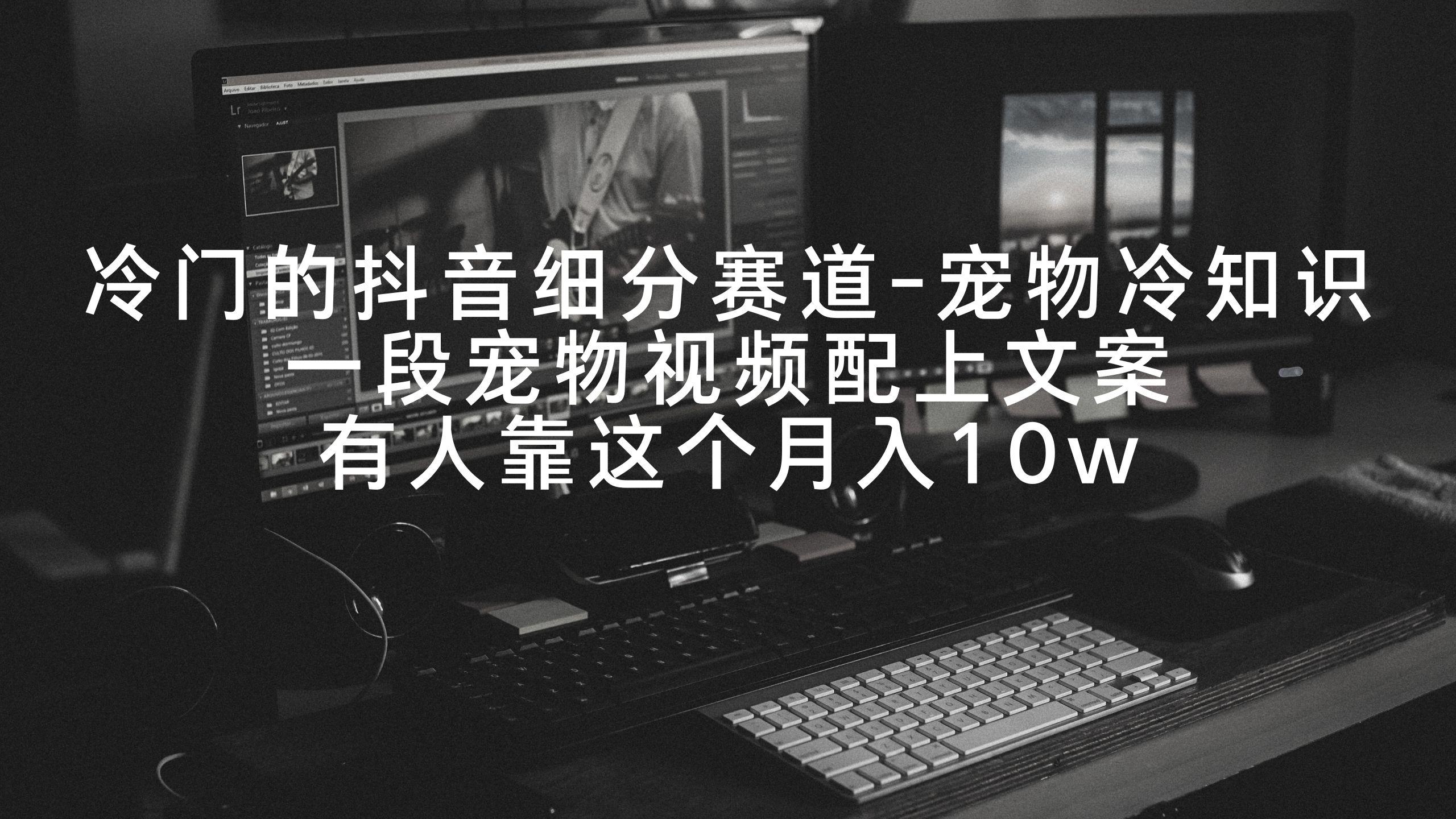 冷门的抖音细分赛道-宠物冷知识，一段宠物视频配上文案，有人靠这个月入10w-灼光资源宝库