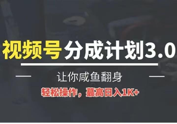 24年视频号冷门蓝海赛道，操作简单，单号收益可达四位数-灼光资源宝库