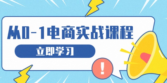 从零做电商实战课程，教你如何获取访客、选品布局，搭建基础运营团队-灼光资源宝库