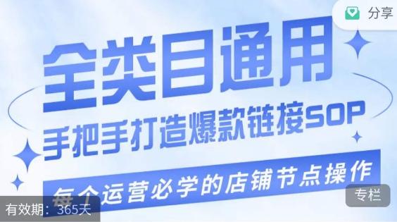 单品爆款打造实操运营，单品爆款从“0”-“1”手把手演练运营步骤-蘑菇资源宝库