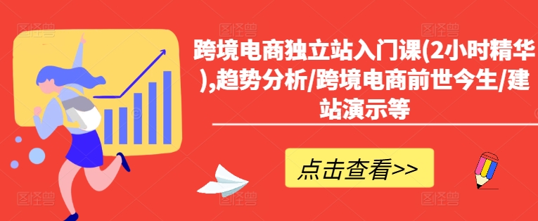 跨境电商独立站入门课(2小时精华),趋势分析/跨境电商前世今生/建站演示等-灼光资源宝库