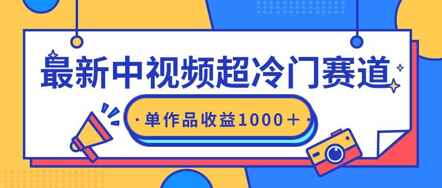 (9275期)最新中视频超冷门赛道，轻松过原创，单条视频收益1000＋-灼光资源宝库