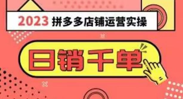 2023拼多多运营实操，每天30分钟日销1000＋，爆款选品技巧大全（10节课）-灼光资源宝库